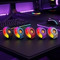 Nouveau mini haut-parleur portable sans fil IPX6 étanche 5.3 avec éclairage LED RGB compact, lecteur audio TWS AUX, batterie 1200mAh pour extérieur