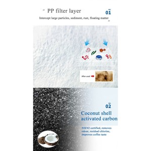ไส้กรองน้ำแบบเหยือกกรองอัลตราฟิลเตรชั่นด้วยถ่านกัมมันต์ขนาด 0.01 ไมครอน 7 ขั้นตอน ช่วยลด TDS เป็นมิตรกับสิ่งแวดล้อม เหมาะสำหรับใช้ในบ้านและโรงแรม - Product Image 5