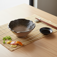Grand bol en mélamine ondulée 9 pouces, forme ovale de style japonais, pour restaurant, vente en gros, livraison gratuite