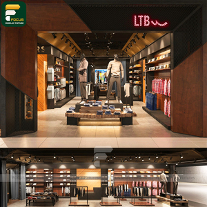 ชั้นวางเสื้อผ้าแบบแผงกริด ระบบจัดเก็บเสื้อผ้าแบบโมดูลาร์ อุปกรณ์ตกแต่งร้านค้าเสื้อผ้าปลีก - Product Image 5