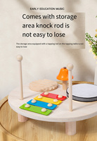 COMMIKI OEM Soporte de Percusión de Diseño Personalizado, Instrumento Musical de Madera Multifuncional, Tambor de Percusión Manual para Bebés