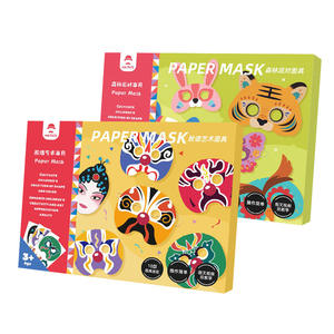 Kit de bricolage pour enfants Mr. Toy : Masques en papier, masques d'animaux de la forêt pour la décoration du visage, accessoires pour spectacles de maternelle - Product Image 5