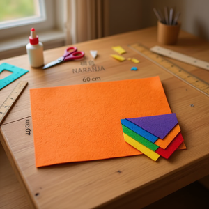 Foglio di Feltro Ilan 40x60 Cm Arancione Materiale per Artigianato - Product Image 2