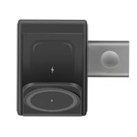 Stands Lipat Magnetik Pribadi Baru untuk Pengisi Daya Nirkabel 15W 3-in-1 Lampu Malam LED Multifungsi untuk Desktop dan Earphone Pintar