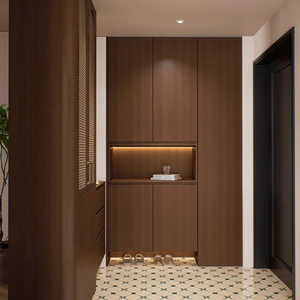<span class=keywords><strong>Mueble</strong></span> Zapatero de Estilo Francés Tradicional Moderno para Sala de Estar, Almacenamiento Modular Personalizado para Toda la Casa con Puertas Tejidas de <span class=keywords><strong>Ratán</strong></span> Integradas - Product Image 3