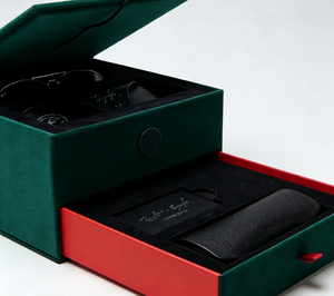 Eco Friendly Recycled <b>Materials</b> Custom Logo Luxury Rigid Paper Reusable Portable Protective Case Eyewear Glasses <b>Packaging</b> Box - Product Image 2