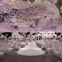 Fournitures de mariage Plafond de mariage Décoration de scène Banquet Salle de mariage Rendu Dessins Conception vidéo 3D