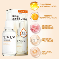 Sérum Éclaircissant Vitamine C Marque Blanche avec Collagène 5D, Anti-Âge, Apaisant, Hydratant et Léger pour un Éclat Rosé