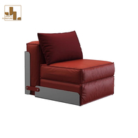 Style italien Villa Lviing chambre en cuir rouge canapé simple chaise hôtel chambre cadre en métal rotatif loisirs chaise meubles