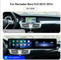 Radio GPS Multimedia Player Layar Ganda UPSZTEC 24,6 Inci W218 GLK X204 Android Auto Stereo Monitor untuk Mercedes Benz Kelas CLS
