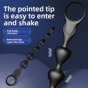 YM Plug anal et dilatateur vaginal en silicone unisexe, perles anales vibrantes, plug anal expansible, jouets sexuels anaux, étanche IP67 - Product Image 4