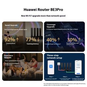 Routeur Wi-Fi 7 Be3 Pro pour Huawei, 3600 Mbps, routeur quadricœur haute vitesse, bande double, agrégation, couverture étendue dans toute <span class=keywords><strong>la</strong></span> <span class=keywords><strong>maison</strong></span> - Product Image 5