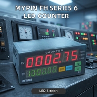 Tachymètre Mypin FA8-6NN2B à affichage LED 6 chiffres pour montage sur panneau, 0,01 Hz à 8 kHz, vitesse et fréquence, 90-260 V AC/DC, RS232 Modbus-RTU
