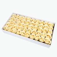 Vente en gros d'usine de roses artificielles en savon colorées, 33 couleurs, 50 pièces/boîte, bricolage, mariage, fête, Saint-Valentin, fête des mères