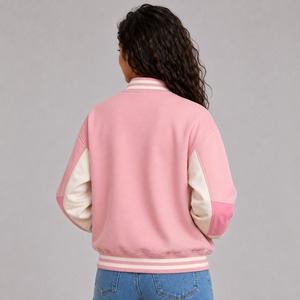 <b>Top</b> Trending Women's Varsity Jacket Button Closure Eco Friendly High Quality Casual Wear Baseball Women Varsity Jacket - Product Image 4
