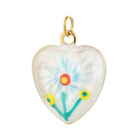Breloques en acier inoxydable émaillé, pendentifs cœur, nœud, cerise, ovale, étoile avec bordure perlée pour la fabrication de colliers, boucles d'oreilles et porte-clés DIY