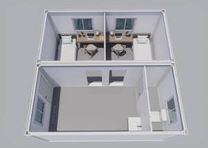 Casas de contenedores prefabricadas de 20 pies de Venta caliente pollo plegable - Product Image 4