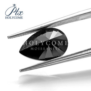 Holycome Black Pear Cut Moissanite Diamond Test positivo anello in oro massiccio gioielli fabbrica anello fornitura creazione di gioielli - Product Image 5