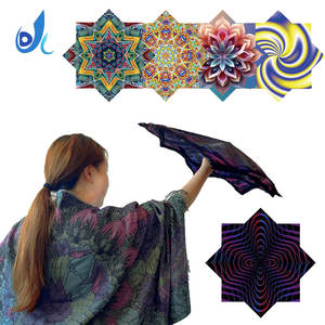 Pañuelo Personalizado de Licra de 65 cm (25 Pulgadas) con Estampado de Estrella de Flujo de Doble Cara para Fiestas y Festivales - Product Image 3