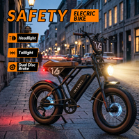 Vélo électrique pour adultes EB16, moteur sans balais 1500W, vitesse maximale de 28 MPH, autonomie de 55 miles, pneus larges de 20 pouces, suspension intégrale, moteur à moyeu avant, batterie au lithium