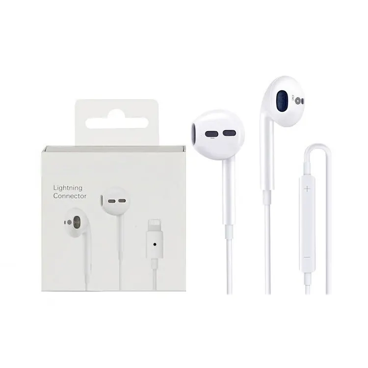 Factory wholesale blue tooth original wired light-ing headphone for iphone earphone