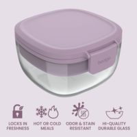 Boîte à lunch en verre multi-compartiments, couvercle hermétique anti-fuite, compatible micro-ondes, design pour une conservation fraîche et une organisation optimale des aliments