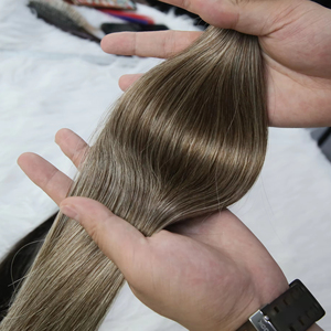 Extensiones de Cabello con Punta Nano, Brillantes y Suaves, de <span class=keywords><strong>18</strong></span> Pulgadas, Cabello Humano Virgen Ruso Liso en Colores Más Oscuros - Product Image 6