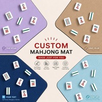Tapis de jeu de Mahjong personnalisé avec logo et motif imprimés, couverture de table de poker extra épaisse insonorisante pour salle de jeux de club