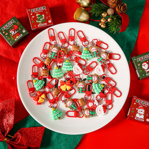 Christmas Resin Keychain <b>Blind</b> Box Cartoon Pendant Portable Gift For Backpack Ornament - Product Image 3