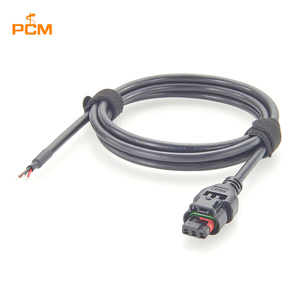 1488991-1 Tyco AMP 3-pins mannelijke naar open-eind verzegelde automotive kabelboom voor auto PDC parkeersensor stekker cam positie - Product Image 1