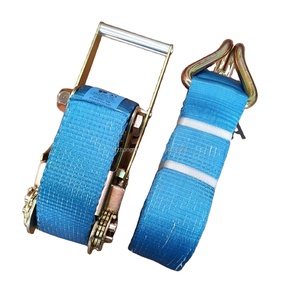 <span class=keywords><strong>Sangle</strong></span> d'arrimage à <span class=keywords><strong>cliquet</strong></span> robuste 75 mm <span class=keywords><strong>10</strong></span> T ceinture en polyester d'arrimage de cargaison pour des sangles d'arrimage de cargaison de transport efficaces - Product Image 1