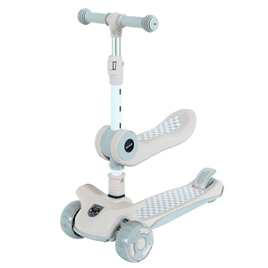 Trottinette Enfant Pliable d'Extérieur 2-en-1 à Trois Roues en PU, Siège Intégré, Hauteur Réglable, pour Enfants de <span class=keywords><strong>18</strong></span> <span class=keywords><strong>Mois</strong></span> à 14 Ans - <span class=keywords><strong>Meilleure</strong></span> Vente 2026 - Product Image 3