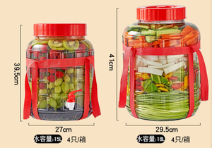Wholesale 5L 8L 13L 15L18L Empty Wide Mouth Fermenter Homebrew Big Size Glass Jar Wine Glass Carboy With Plastic Cap - Product Image 5