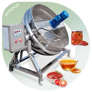 Industrial Vacuum Heavy Duty Stem Cooker Oil Plant 100 Liter 2000l Boiler Electric Jam Steam Cook Kettle for Honey