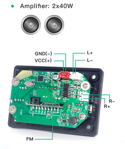 2x40W amplificador 5,0 REPRODUCTOR DE MP3 placa decodificadora con 12V Módulo de altavoz FM para coche soporte de formato de Audio de plástico que incluye FLAC - Product Image 4