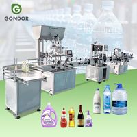 Machine de remplissage automatique de liquides à 4 buses (1 ml - 1 l) et d'étiquetage pour bouteilles de boissons et d'huile d'olive