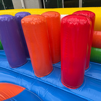 Castillo Inflable Gigante de PVC con Diseño de Arcoíris para Niños, Ideal para Fiestas, Carnavales y Alquiler Comercial