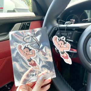 실버 호일 종이 포장으로 개인화 된 애니메이션 만화 자동차 펜던트 포일 kawaii 공기 청정기 - Product Image 4