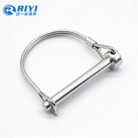 Épingle de sécurité à ressort de type D en acier au carbone zingué, clip de verrouillage pour remorque, pour attelage latéral de camion, fourniture en gros personnalisée