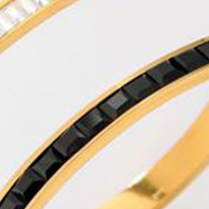 Bracciale in Acciaio Inossidabile con Diamante Quadrato Placcato Oro Minimalista Unisex per Uso Quotidiano - Product Image 5