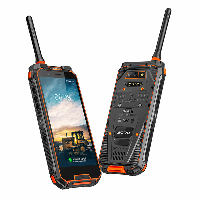 AORO M5 Ex 5G Intrinsically Safe Smartphone IP68 Rugged Phone with DMR UHF VHF Walkie Talkie 8GB 256GB Cellphone