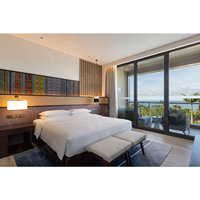 Conjunto de dormitorio de Hotel de tamaño King, personalizado, profesional, grande y moderno, muebles de habitación para Hotel de 5 estrellas