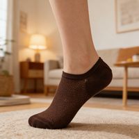 Chaussettes décontractées pour femmes, couleur unie, respirantes, invisibles, coupe basse, avec logo personnalisé