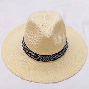 Sombreros de Paja Estilo Vaquero de Diseño Promocional, Venta Directa de Fábrica, Precio Moderado, Sombrero de Paja Personalizado para Hombre con Correa de Cuero - Product Image 3