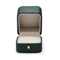 Boîtes à bijoux personnalisées, étui à bagues mignon en cuir PU avec intérieur en velours
