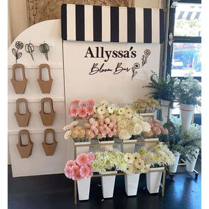 حامل زهور ، حامل قوس ، خلفية للحفلات ، لوازم حفلات استحمام الأطفال ، حامل خلفية أكريليك وردي ، حامل قوس خلفي من كلوريد البولي فينيل - Product Image 4