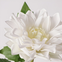 Fleur de Dahlia Artificielle à Toucher Réel, Tige Unique, pour Décoration de Salon, Entrée, Hall d'Hôtel, Vase de Table