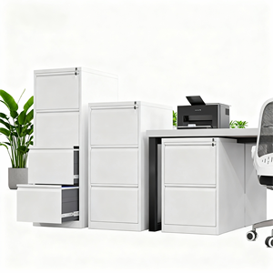 Armoire à dossiers verticale moderne en acier, gain de place, avec 3 tiroirs, mobilier de bureau durable, couleur personnalisable - Product Image 4