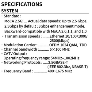 Sản phẩm mới nhà <span class=keywords><strong>Coax</strong></span> Mạng đúng 2.5 Gbps thông moca2.5g <span class=keywords><strong>Moca</strong></span> 2.5 <span class=keywords><strong>Ethernet</strong></span> Extender hơn để <span class=keywords><strong>Coax</strong></span> Cable <span class=keywords><strong>Adapter</strong></span> - Product Image 5