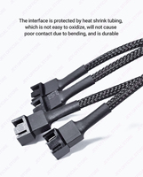 كابل تمديد مروحة PWM 4-Pin من OEM 1 إلى 3 طلبات سائبة لمحول درجة حرارة مروحة الشاسيه متوفر بالمخزون